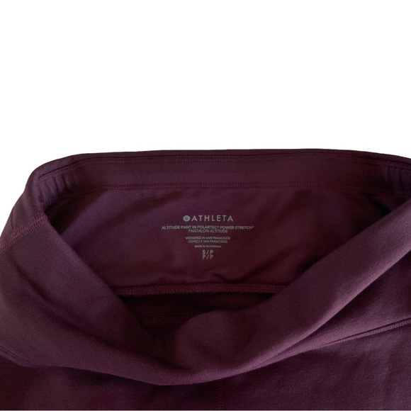 Athleta Altitude Pant PolarTec Stretch Spiced Cabernet S - Picture 7 of 7
